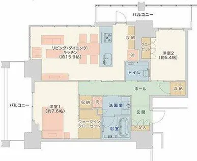 栄タワーヒルズ【19階】の間取り