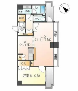 千種タワーヒルズ【17階】の間取り