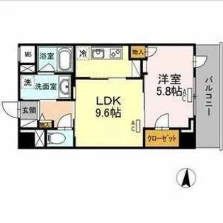 RESIDENCE丸の内七間町【7階】の間取り