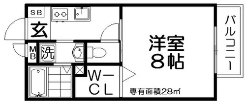 バルカディロッチャ【2階】の間取り