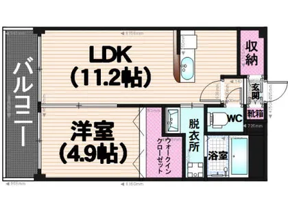 サンヒルズ麦野【202号室】の間取り