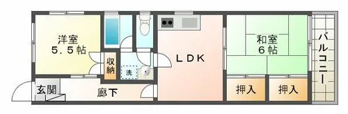 アーバン本多聞【2階】の間取り