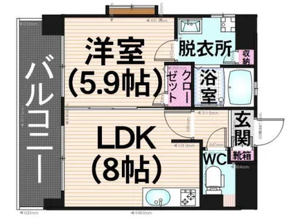 ビューラー野多目【3階】の間取り