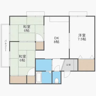 オリーブガーデンA【202号室】の間取り
