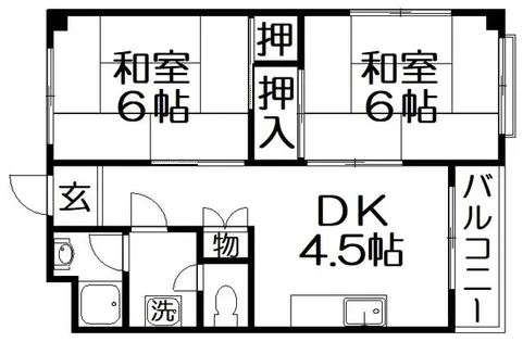 翠香マンション【4階】の間取り
