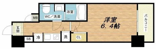 サムティ北浜大手通【4階】の間取り