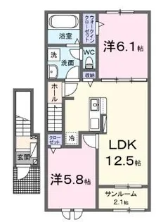 モルゲン・チェーロ【205号室】の間取り