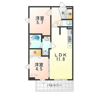 プレステージ14番館【2階】の間取り