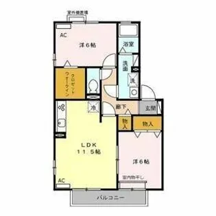 type N A【101号室】の間取り