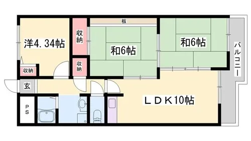 矢倉ハイツ【305号室】の間取り