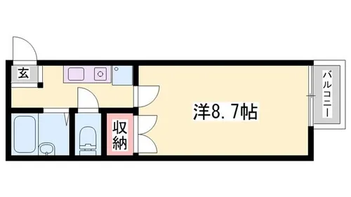 キャトルセゾン福崎【209号室】の間取り