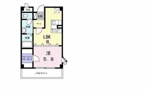 アンソレイエ (前裁町)【5階】の間取り