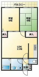 エクセル針中野【3階】の間取り