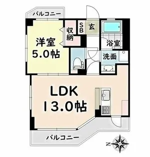 愛知県名古屋市瑞穂区苗代町【マンション】の間取り