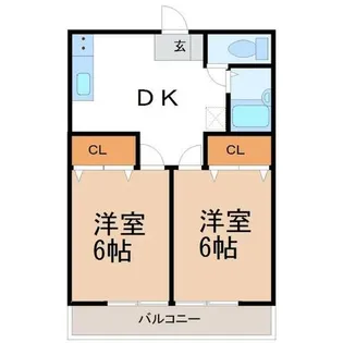 アミティエ西尾B【2階】の間取り