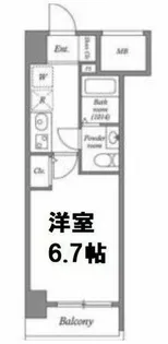SERENiTE本町reflet【6階】の間取り