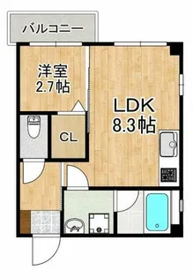 アトラクティ吉塚Ⅰ【3階】の間取り