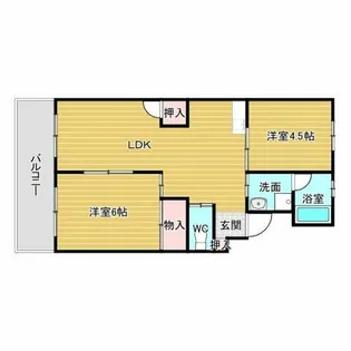 西田ハイツ【2階】の間取り