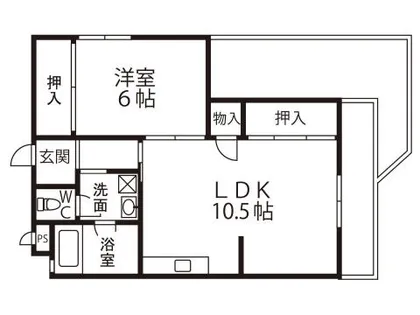 金堂ハイツ【407号室】の間取り