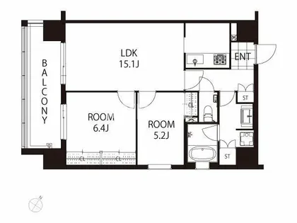 福岡県福岡市博多区吉塚5丁目【マンション】の間取り