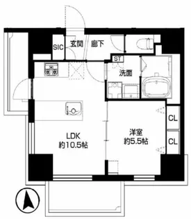 1LDKの間取り画像