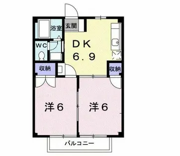 ヴィラージュ島田【2階】の間取り