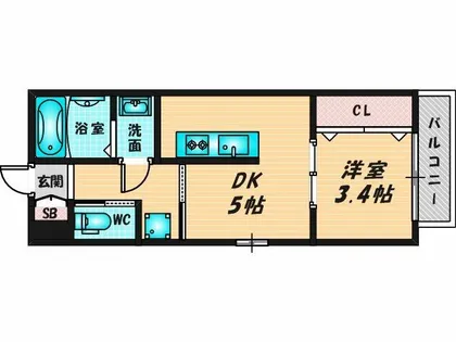 REGIES近大southⅡ【1階】の間取り