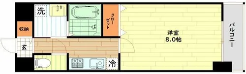 サニーレジデンス吉野【4階】の間取り