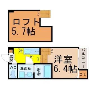 プライム下坂【1階】の間取り