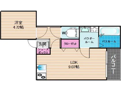 プレステージ南福岡【3階】の間取り