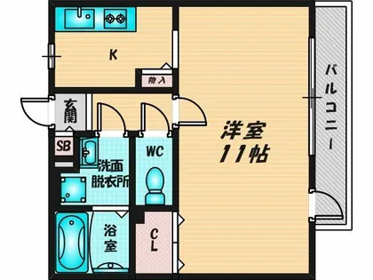 メゾンシャローム B【1階】の間取り