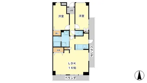 ギャラクシー・ホーヨー【8階】の間取り