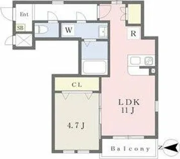 カルムセゾン【3階】の間取り