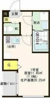 ハーモニーテラス城木町【3階】の間取り