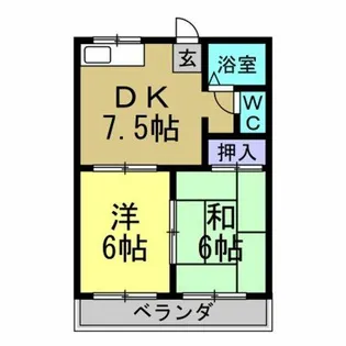 タウニーたねも【205号室】の間取り