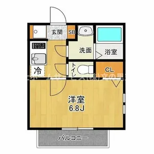 マメゾン阿倍野【2階】の間取り