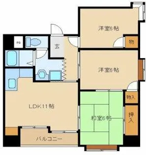 グランデ松原【4階】の間取り