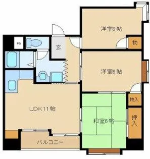 グランデ松原【4階】の間取り