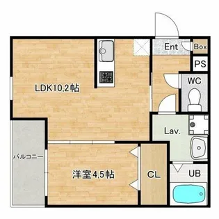 ジーメゾン泉大津エヴァース【2階】の間取り