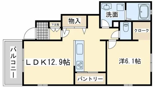 エミーメゾン【1階】の間取り