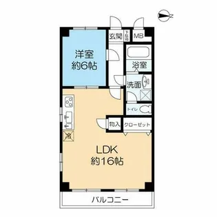 コーラル武庫之荘【2階】の間取り