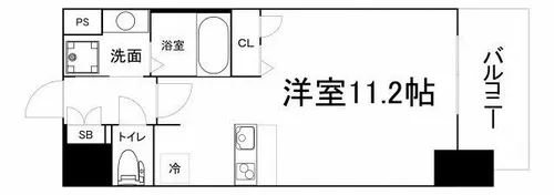 プレサンス扇町駅前【4階】の間取り