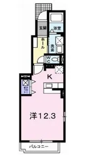 エスポワール中地【101号室】の間取り