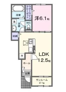 シャルム朝来【103号室】の間取り