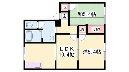 パレコスモス B棟【1階】の間取り