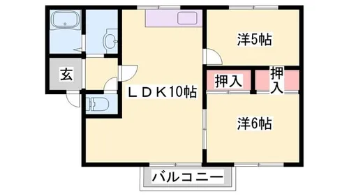 メールメゾン【1-B号室】の間取り