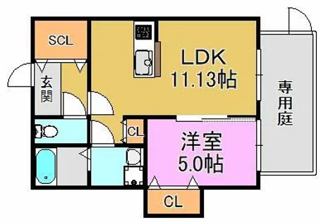 PORTO放出【2階】の間取り