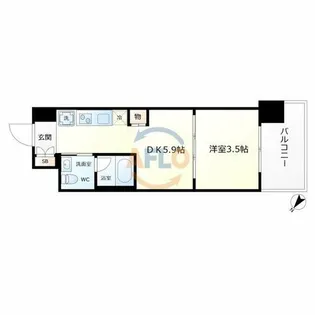 J.GRAN Court京町堀【14階】の間取り