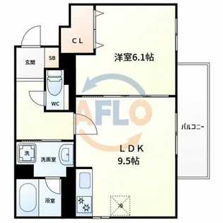 カーサ松崎町【1階】の間取り