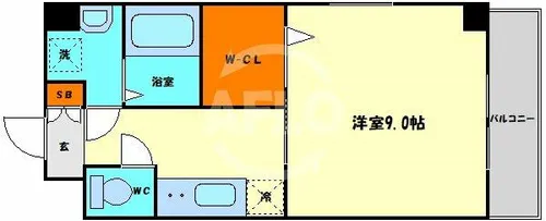 1Kの間取り画像